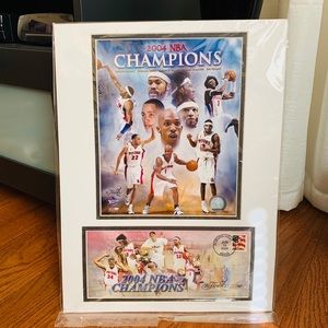 ⚜️Vintage 2004 NBA Champions Pistons Poster